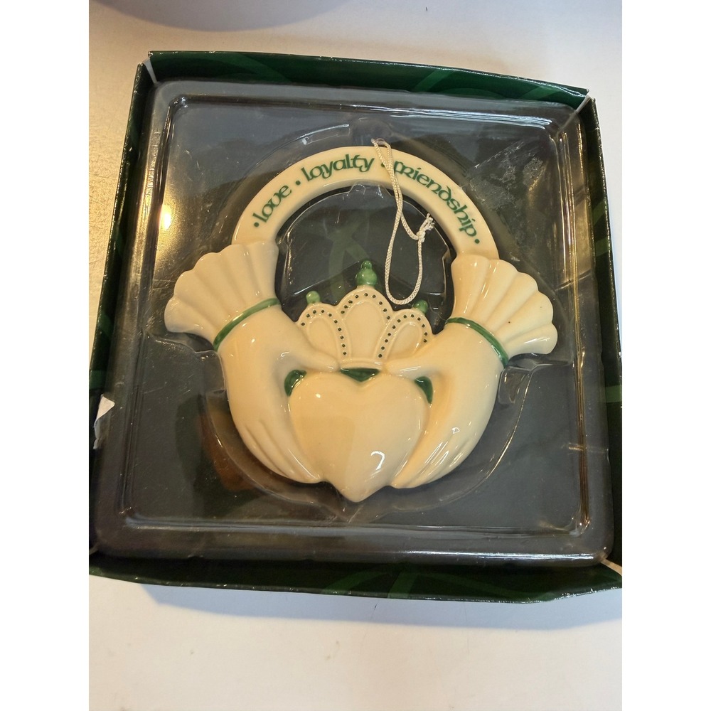 NIB Department 56 Claddagh Ornament Love Loyalty Friendship Irish Christmas